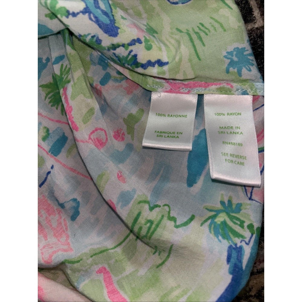 Lilly Pulitzer Willa Size XS Top Blouse Honda Classic Long Sleeve Golf - Picture 6 of 6